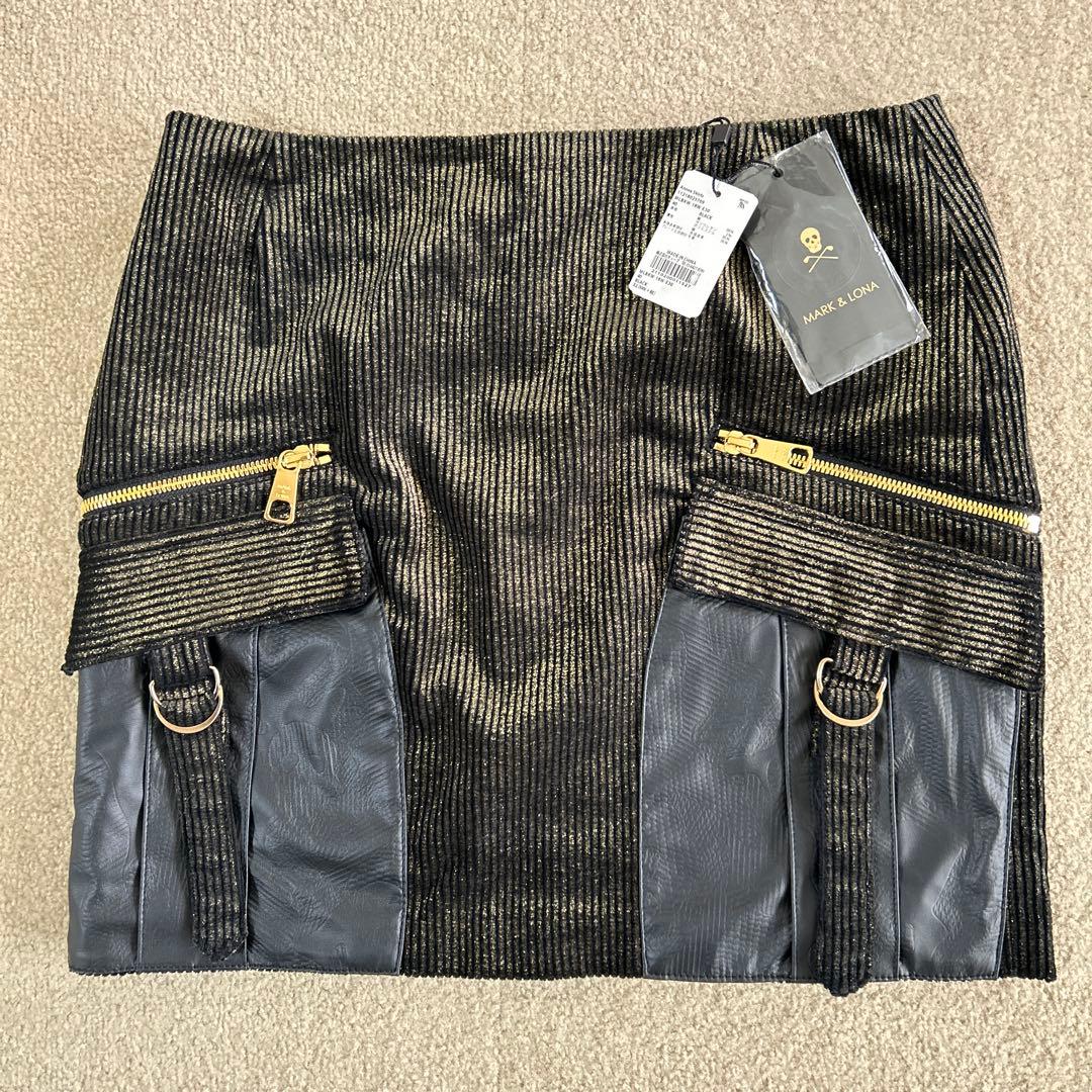 MARK&LONA 新品未使用スカート 定価32000円BLACK➕GOLD