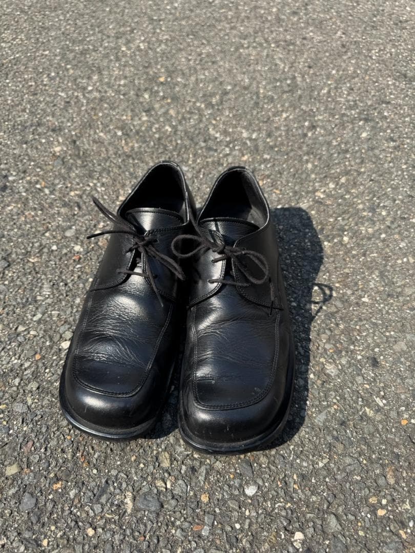 Vintage スクエアトゥ　黒　26cm ローファー