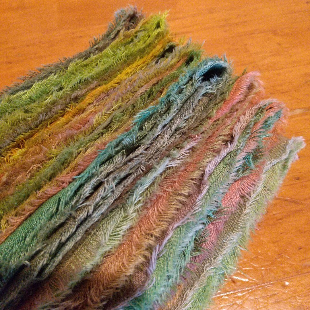 ②クユラ63,ジャンクジャーナル素材。フリンジ加工裂き布リボン