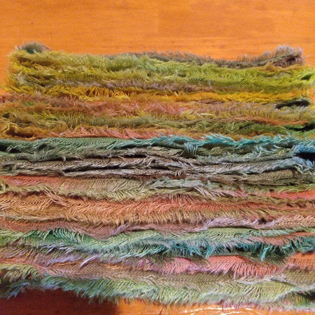 ②クユラ63,ジャンクジャーナル素材。フリンジ加工裂き布リボン