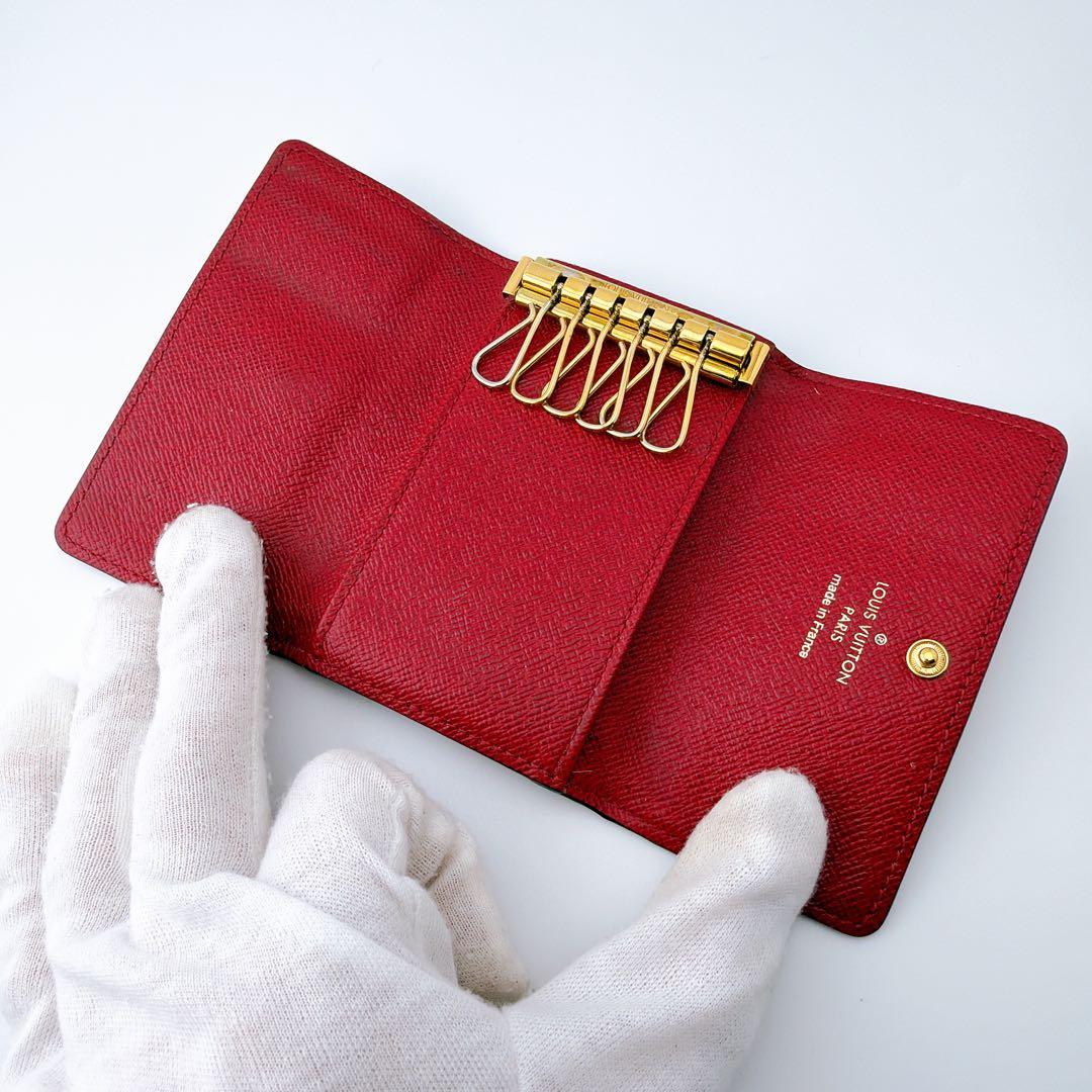 【美品】ルイヴィトン モノグラム ミュルティクレ6 キーケース フューシャ