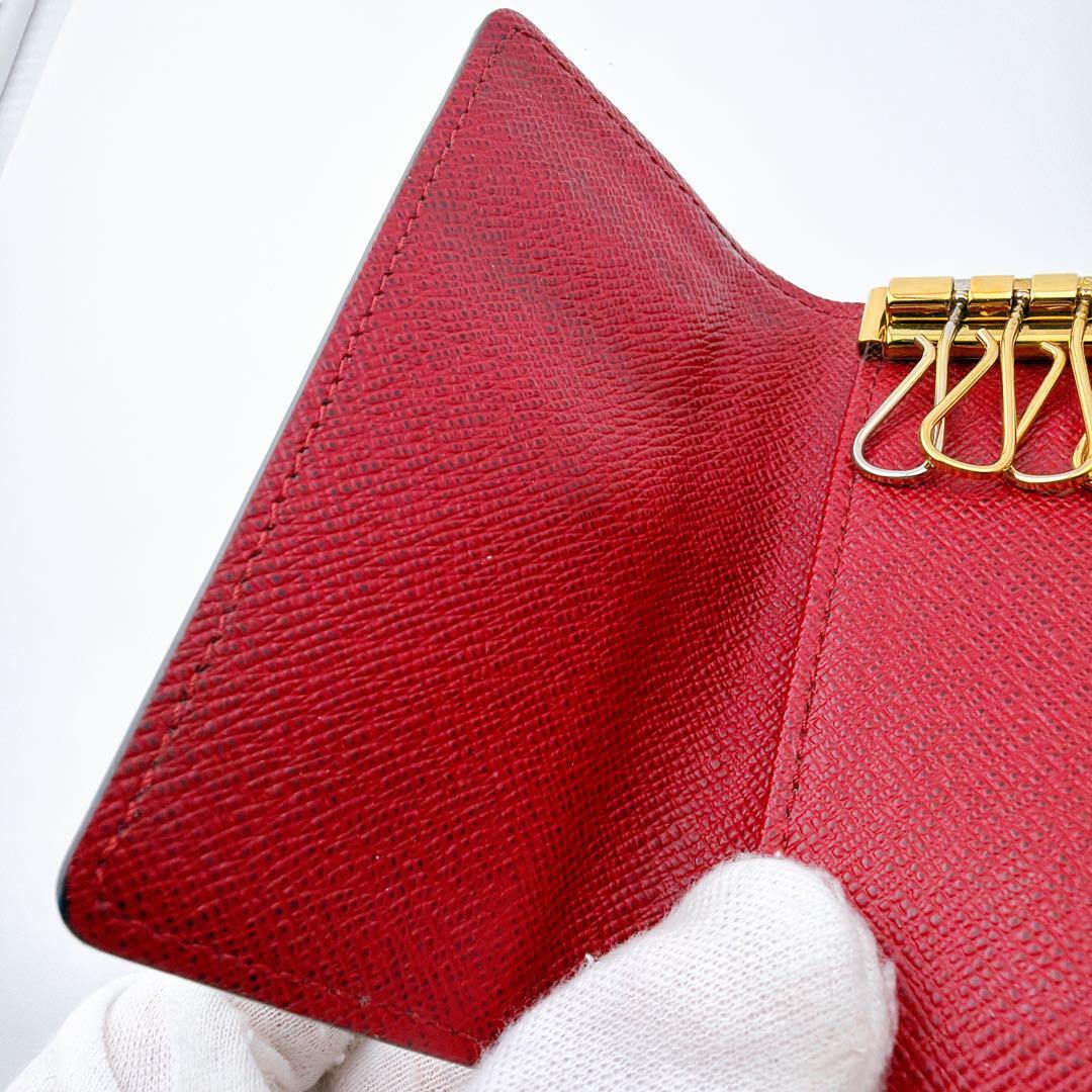 【美品】ルイヴィトン モノグラム ミュルティクレ6 キーケース フューシャ