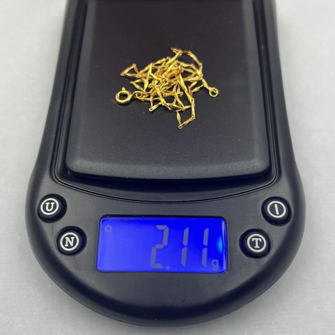 K18ゴールド ツイストチェーンネックレス 2.11g