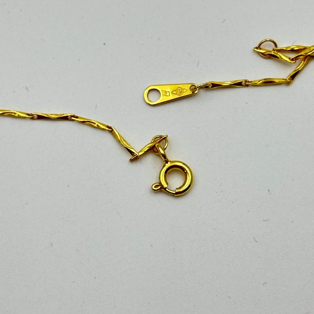 K18ゴールド ツイストチェーンネックレス 2.11g