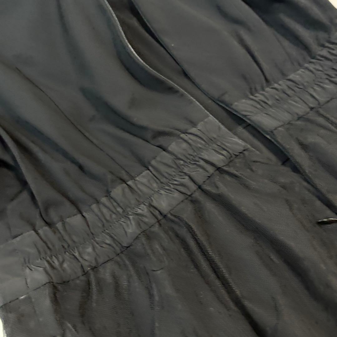 新品✨スーパービューティー　ロングワンピース　フリル　チュール　40 ブラック