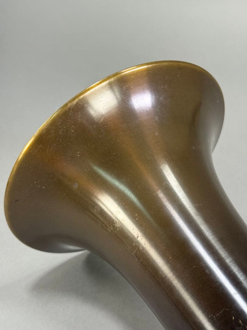 いけばな　池坊 唐銅花瓶　高さ31cm 銅花器　花瓶　華道具