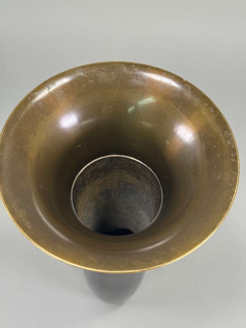 いけばな　池坊 唐銅花瓶　高さ31cm 銅花器　花瓶　華道具