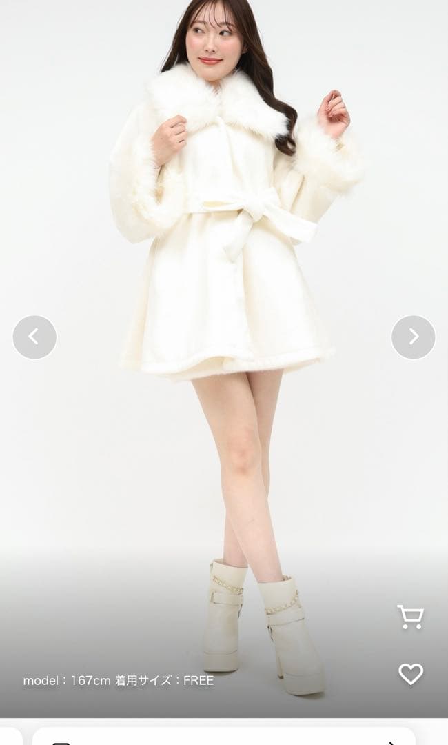 【土日限定】ロイヤルパーティー  PARTY ファー付ポンチョ風コート