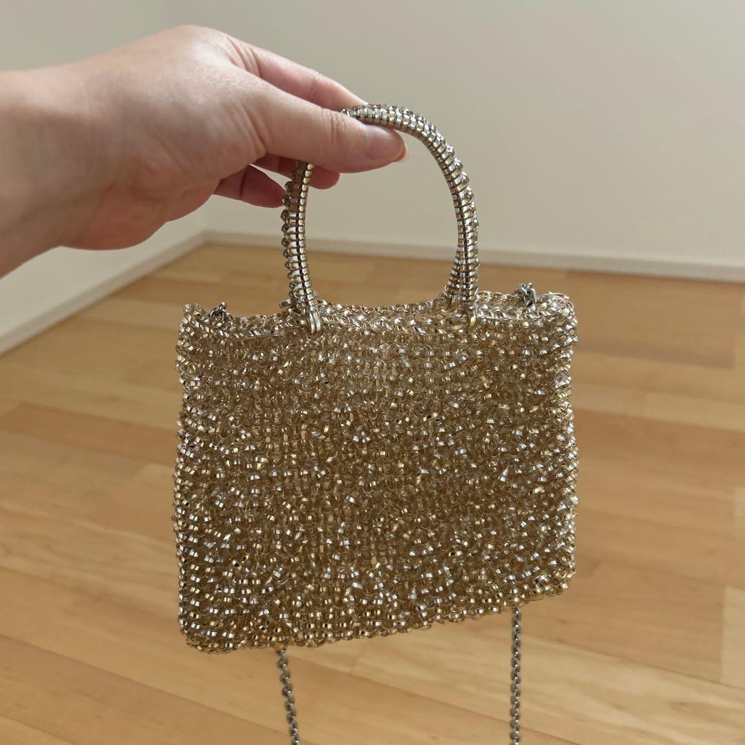 ANTEPRIMA ワイヤーバッグ ミニアトゥーラ シルバーゴールド