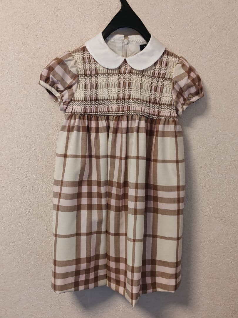 チェック柄 半袖ワンピース 110cm