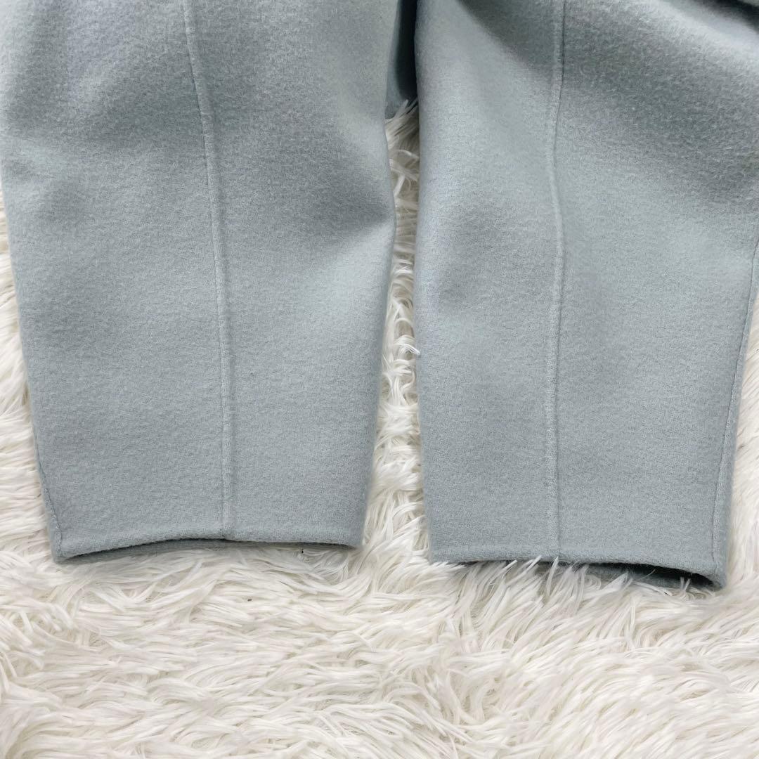 ナノユニバース 140ウールリバーミドルコート　グリーン