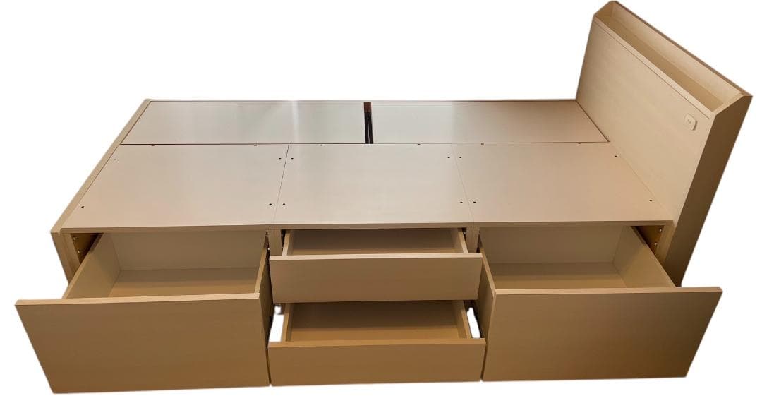 大阪京都限定 極美品 ニトリ 4収納 シングルサイズ ベッドフレーム ホワイト