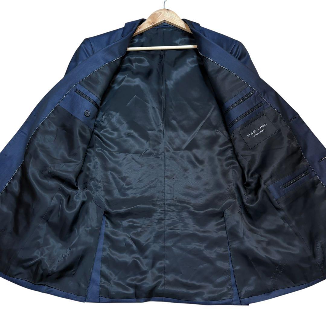 極美品 バーバリーブラックレーベル スリーピース スーツ 濃紺 サイズ42