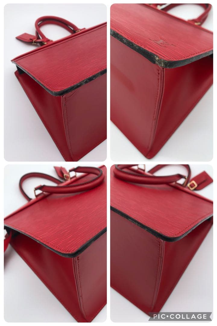 ルイヴィトンエピリヴィエラレザー レッド ビジネスバッグハンドバッグ