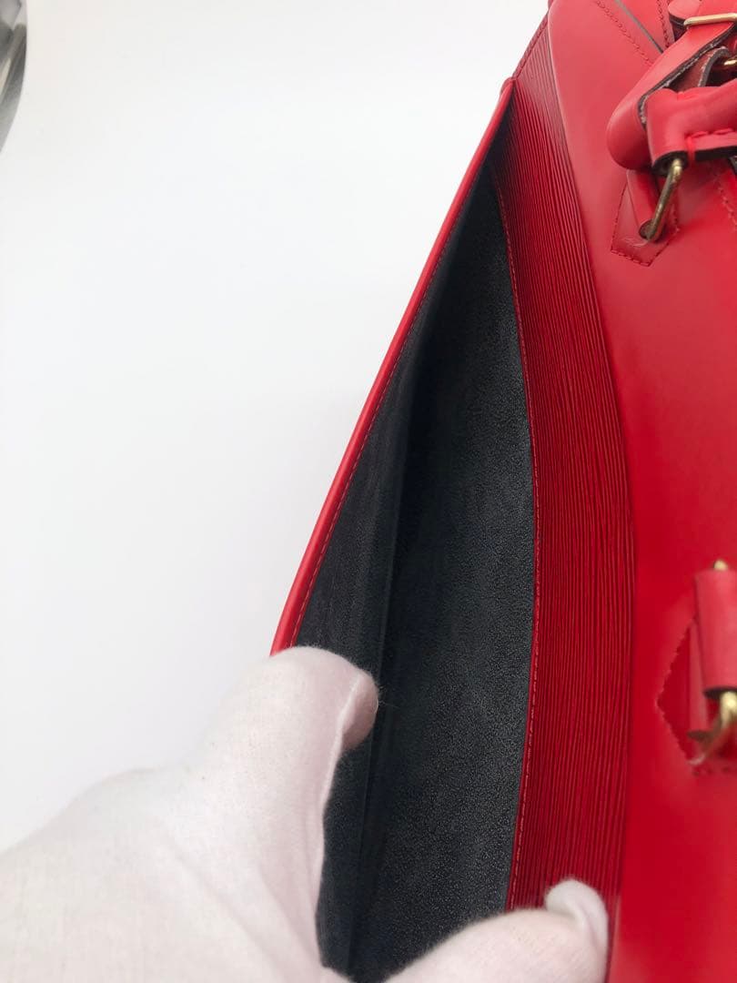 ルイヴィトンエピリヴィエラレザー レッド ビジネスバッグハンドバッグ