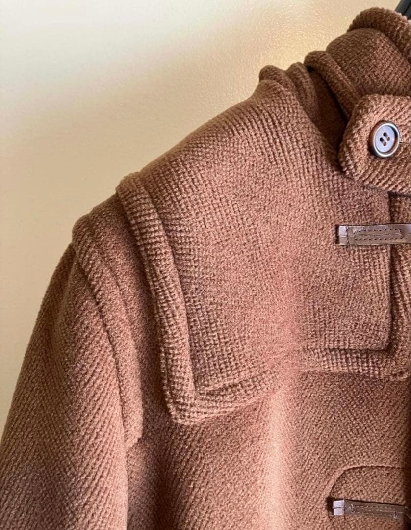 エルメス生地 ヴィンテージ グレンフェル ダッフルコート ブラウン