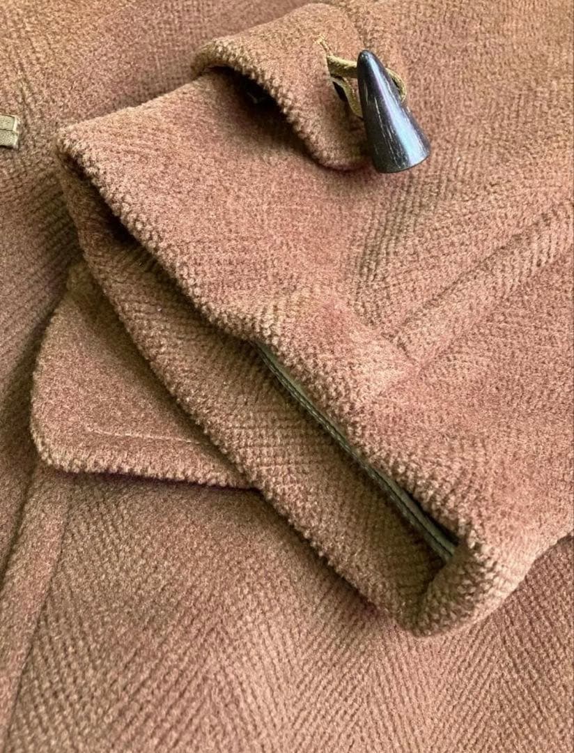 エルメス生地 ヴィンテージ グレンフェル ダッフルコート ブラウン