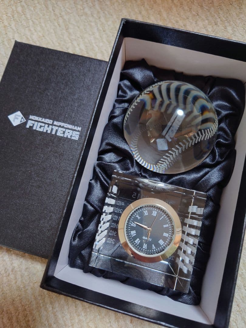 北海道日本ハムファイターズ クリスタルガラスボール 2個セット