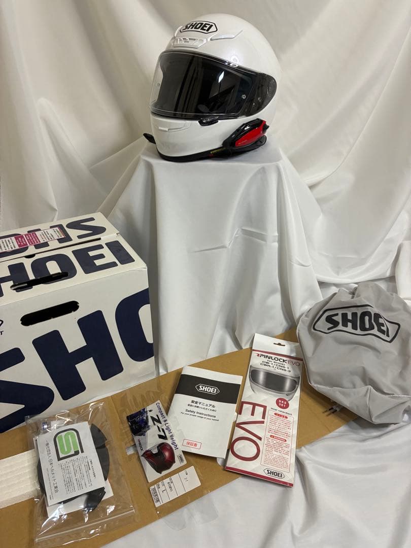 SHOEI Z-7 ホワイト Lサイズ 59cm B+COM付 極美品