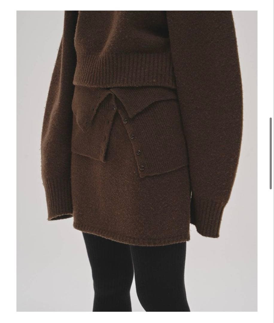D*N様 Layered Knit Skirt（brown）
