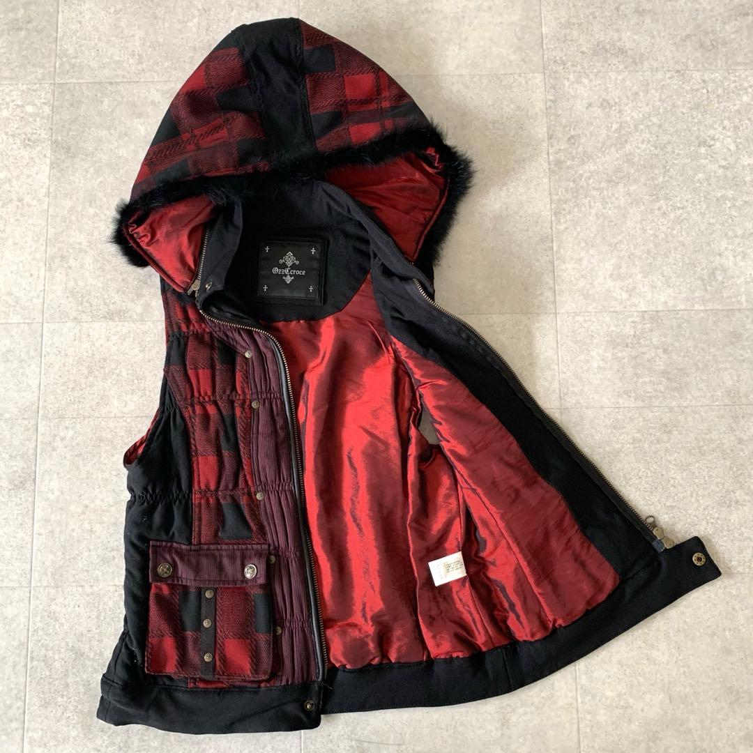 ◆Ozz Croce Ozz On Japan ファー付き ベスト/ゴシック