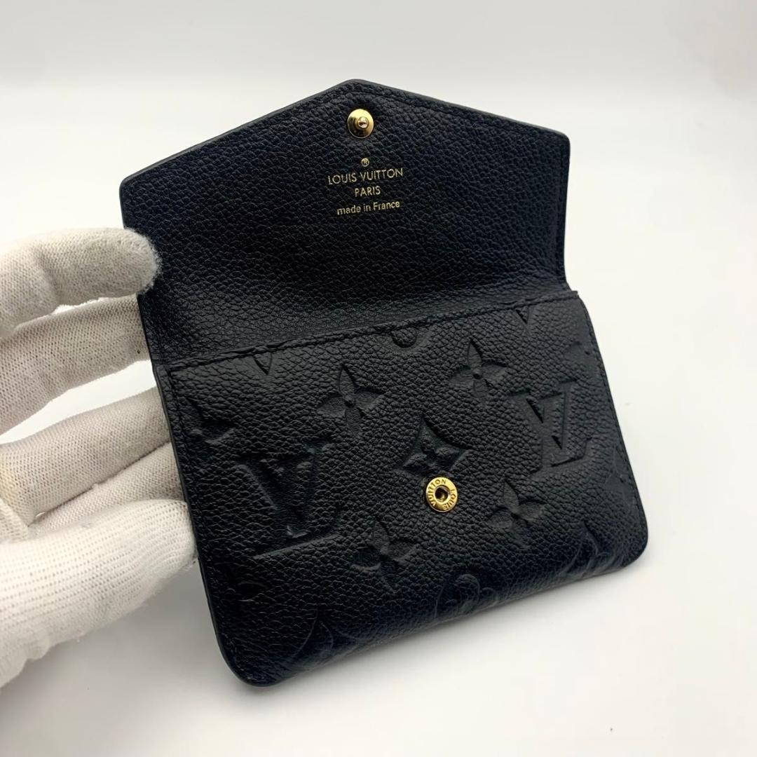 美品 ルイヴィトン ポシェットクレ 財布 ケース アンプラント レザー 黒