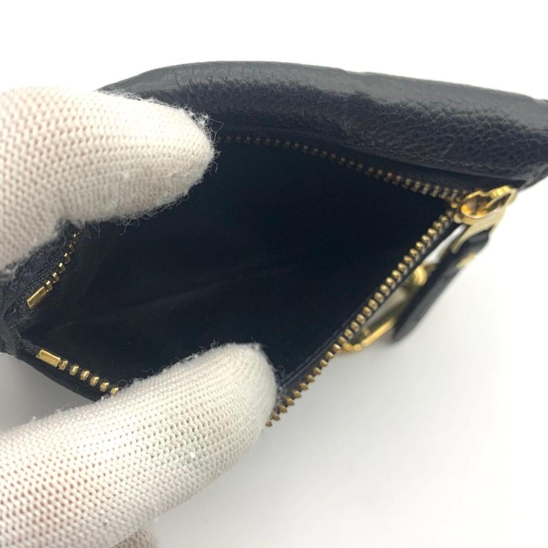 美品 ルイヴィトン ポシェットクレ 財布 ケース アンプラント レザー 黒