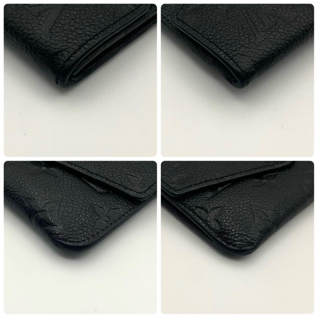 美品 ルイヴィトン ポシェットクレ 財布 ケース アンプラント レザー 黒
