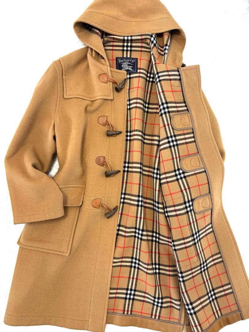 Burberry ダッフルコート カシミヤ ノバチェック キャメル