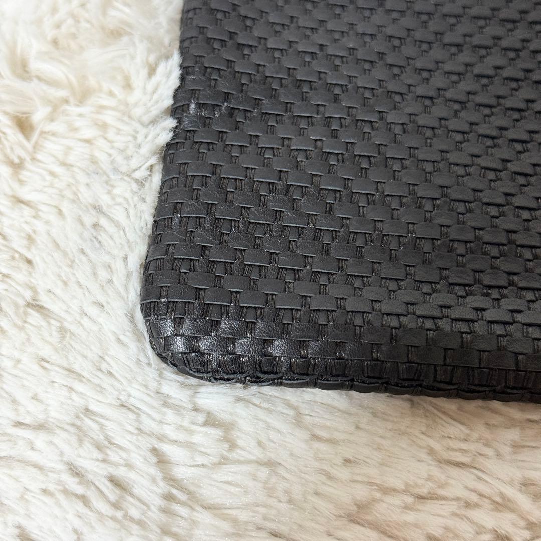 未使用・超希少✨順理庵　螺鈿合切袋　レザー　西陣織　牛革織　ブラック　公式完売品