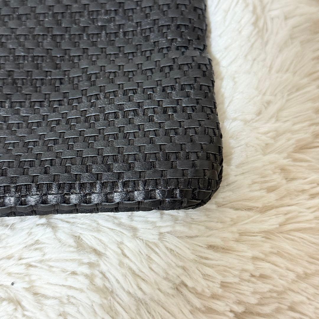 未使用・超希少✨順理庵　螺鈿合切袋　レザー　西陣織　牛革織　ブラック　公式完売品