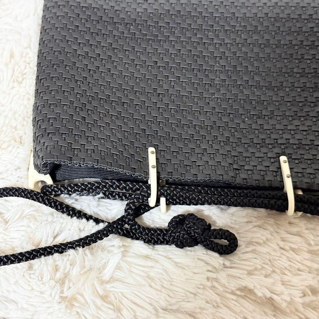 未使用・超希少✨順理庵　螺鈿合切袋　レザー　西陣織　牛革織　ブラック　公式完売品