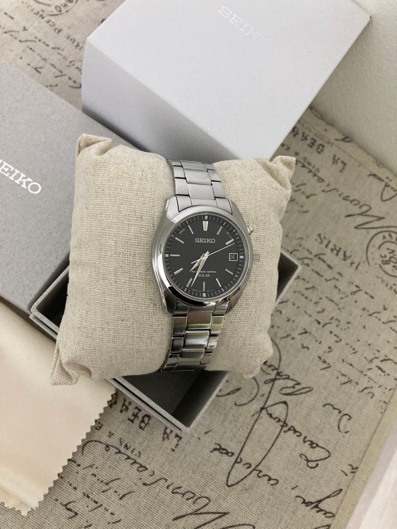 美品！ SEIKO セイコー メンズ 電波ソーラー ブラック sbtm159