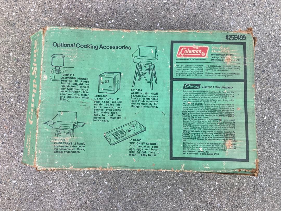 【ビンテージ】 コールマン ツーバーナーキャンプストーブ 425E499