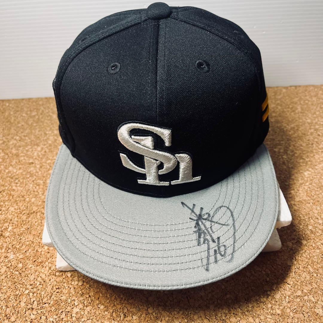 新品未使用】福岡ソフトバンク投手 東浜選手.背番号16直筆サインキャップ証明書付