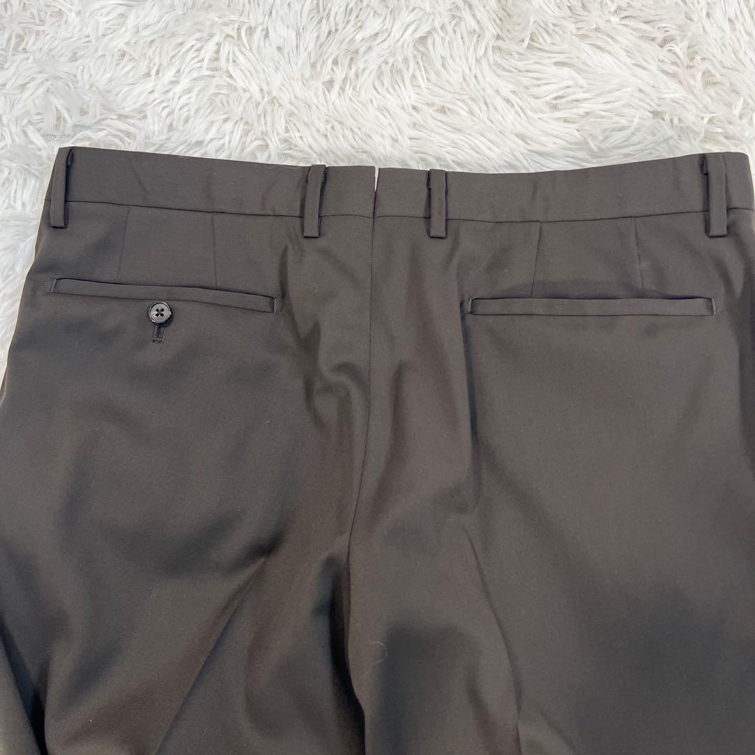 未使用タグ付スーツカンパニー高級カノニコCANONICO スーツ　ブラウン