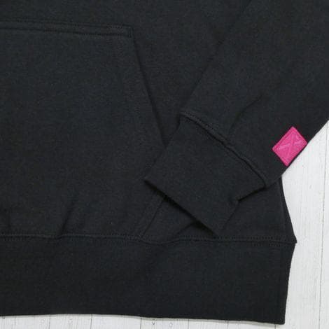 ザ ノースフェイス ボックスロゴ パーカー フーディ XL ピンクリボン 黒