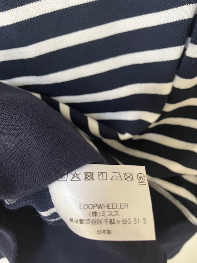 LOOPWHEELER ボーダー　長袖　L