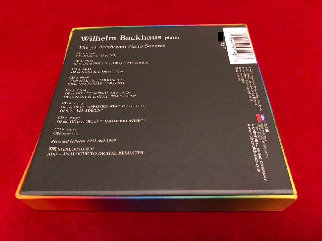 クラシック WILHELM BACKHAUS DECCA BEETHOVEN SONATAS
