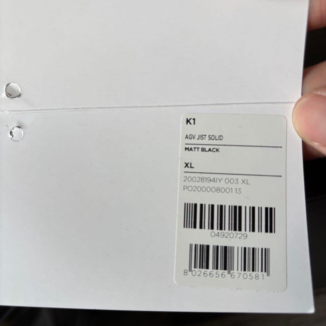 AGV K1 JIST SOLID マットブラック XL