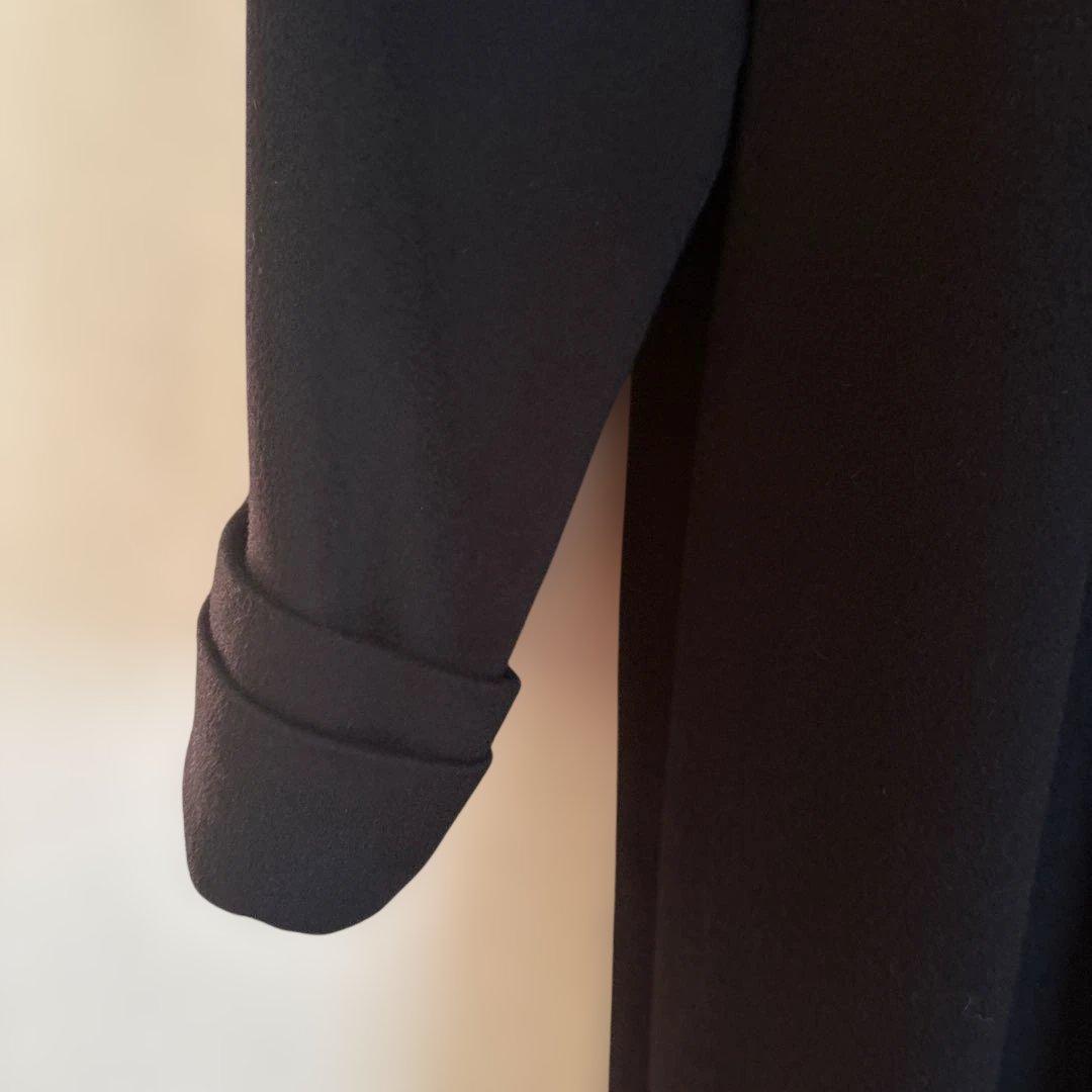 BEST SHANGHAI 黒ロングコート カシミヤ混サイズ40