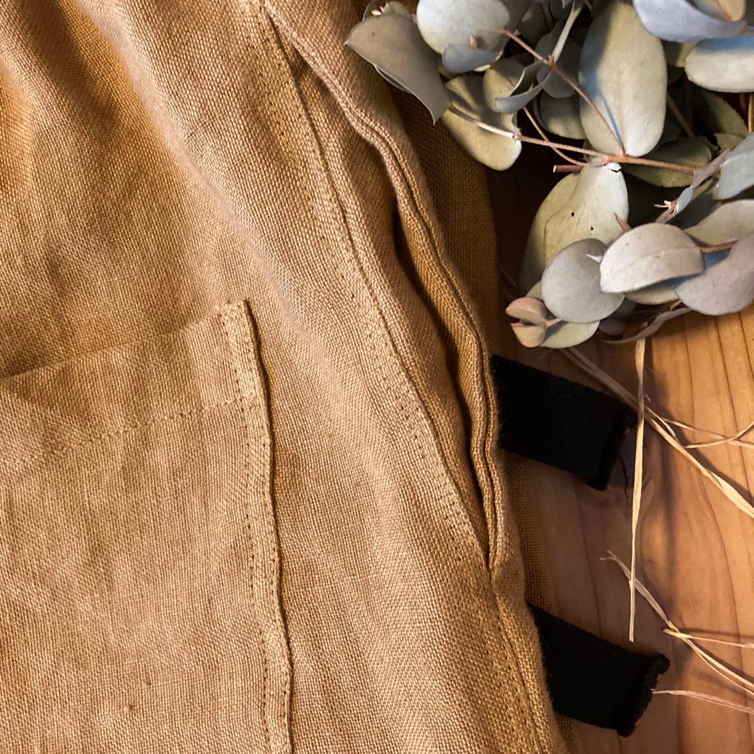 nasuvi＊ハンドメイド＊サフィランフランスリネン　スリムもんぺパンツＬ