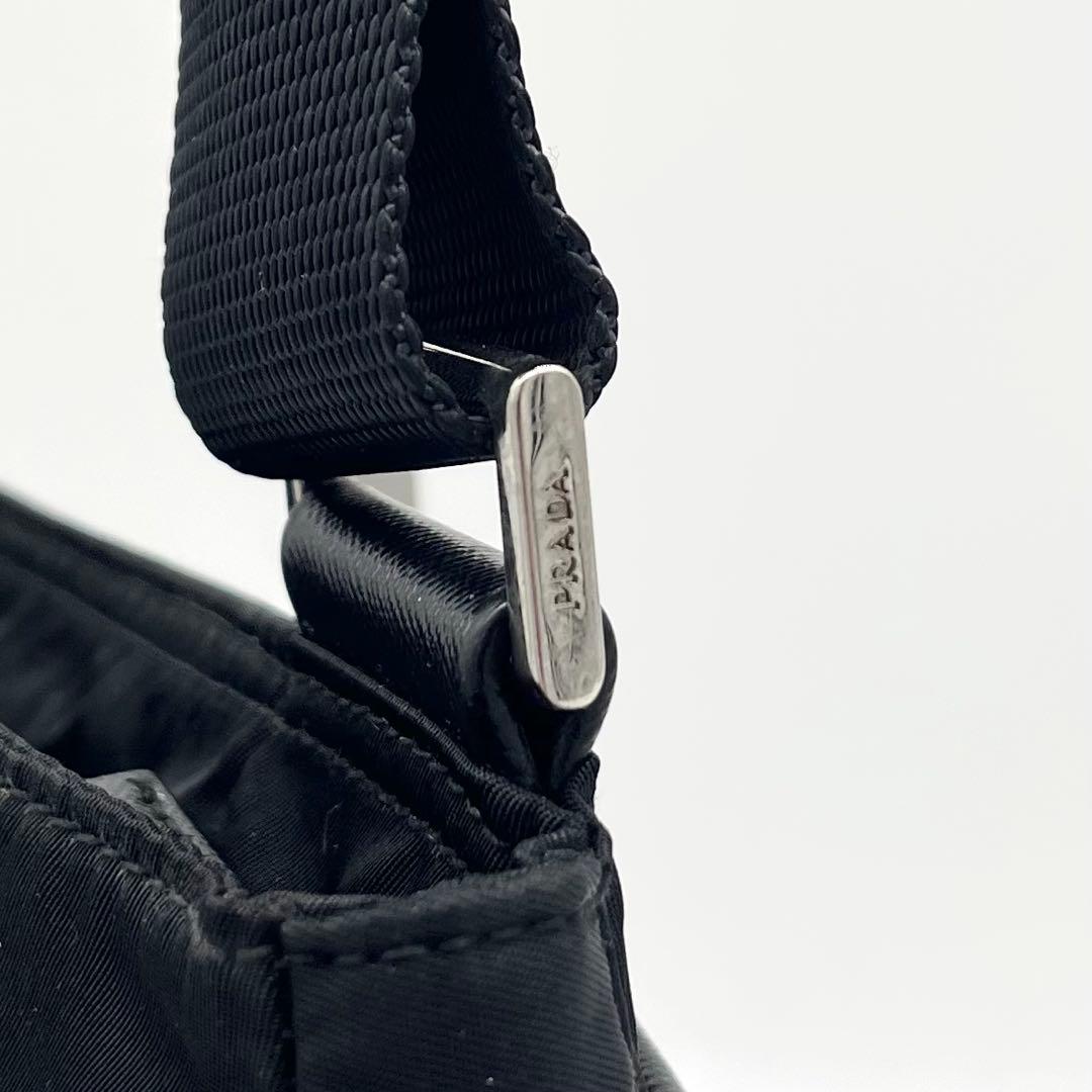 PRADAプラダ サコッシュ ショルダーバッグ テスート サフィアーノ ブラック