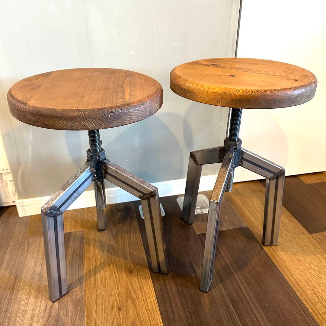 インダストリアルスツール2脚