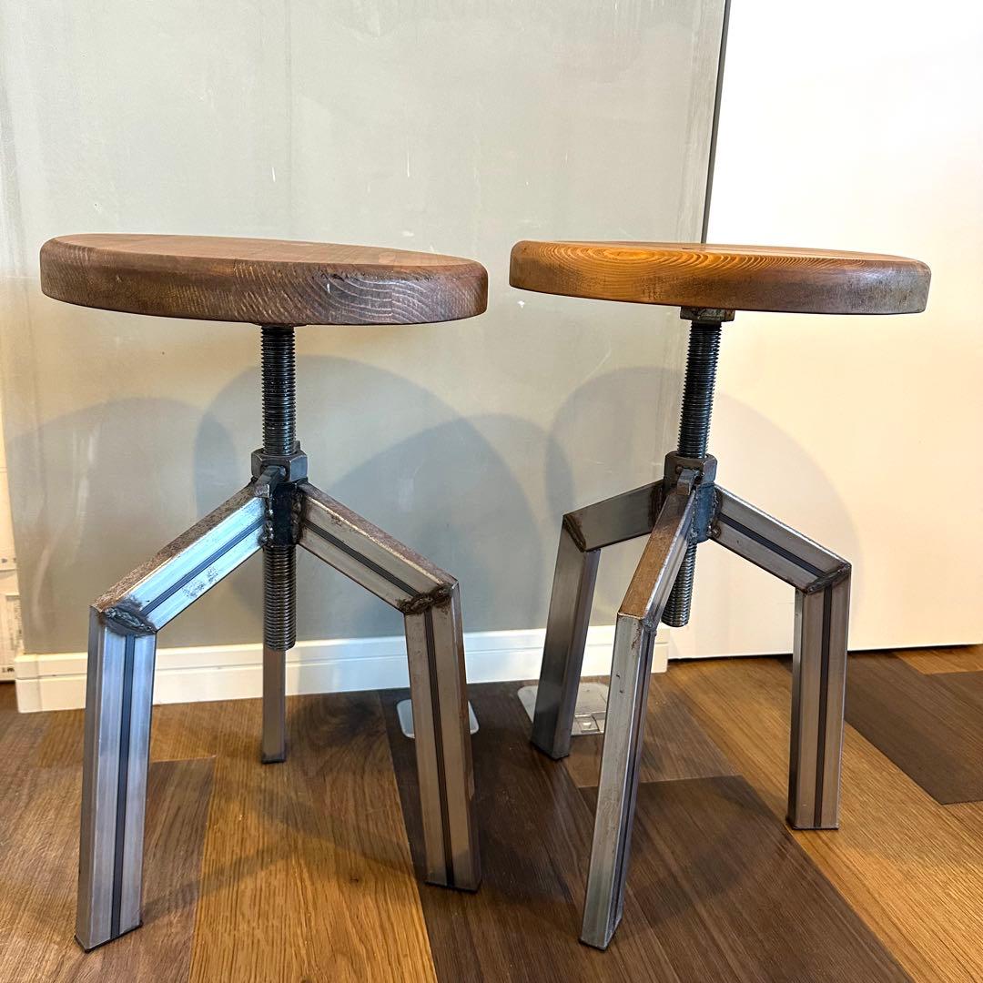 インダストリアルスツール2脚