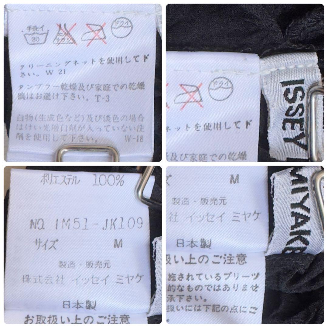 ISSEY MIYAKE ワッシャー ハイネック 黒 長袖カットソー M