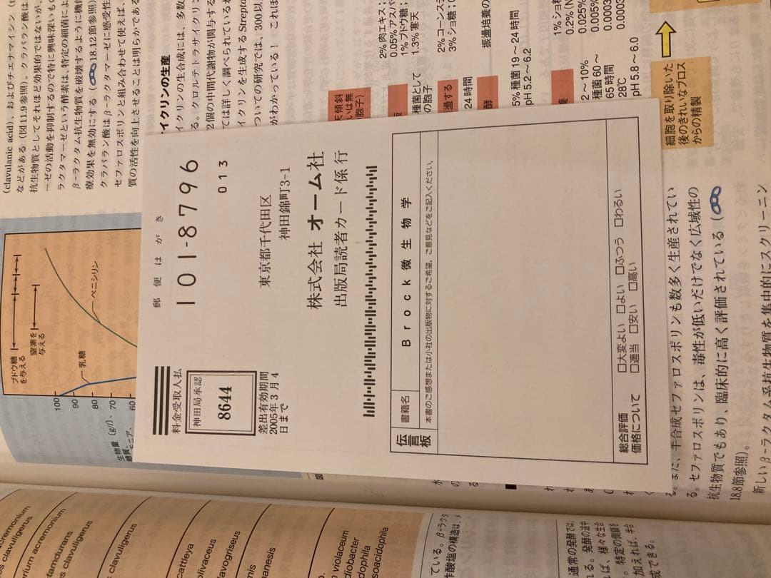 Brock 微生物学　初版　本　室伏きみ子　関啓子　オーム社　生物　科学
