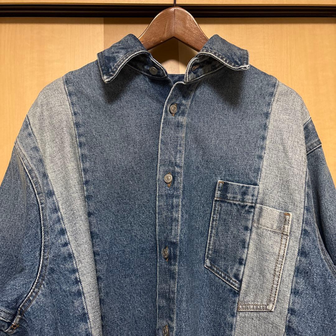 MM6 メゾンマルジェラ 24AW デニムシャツジャケット44 インディゴ