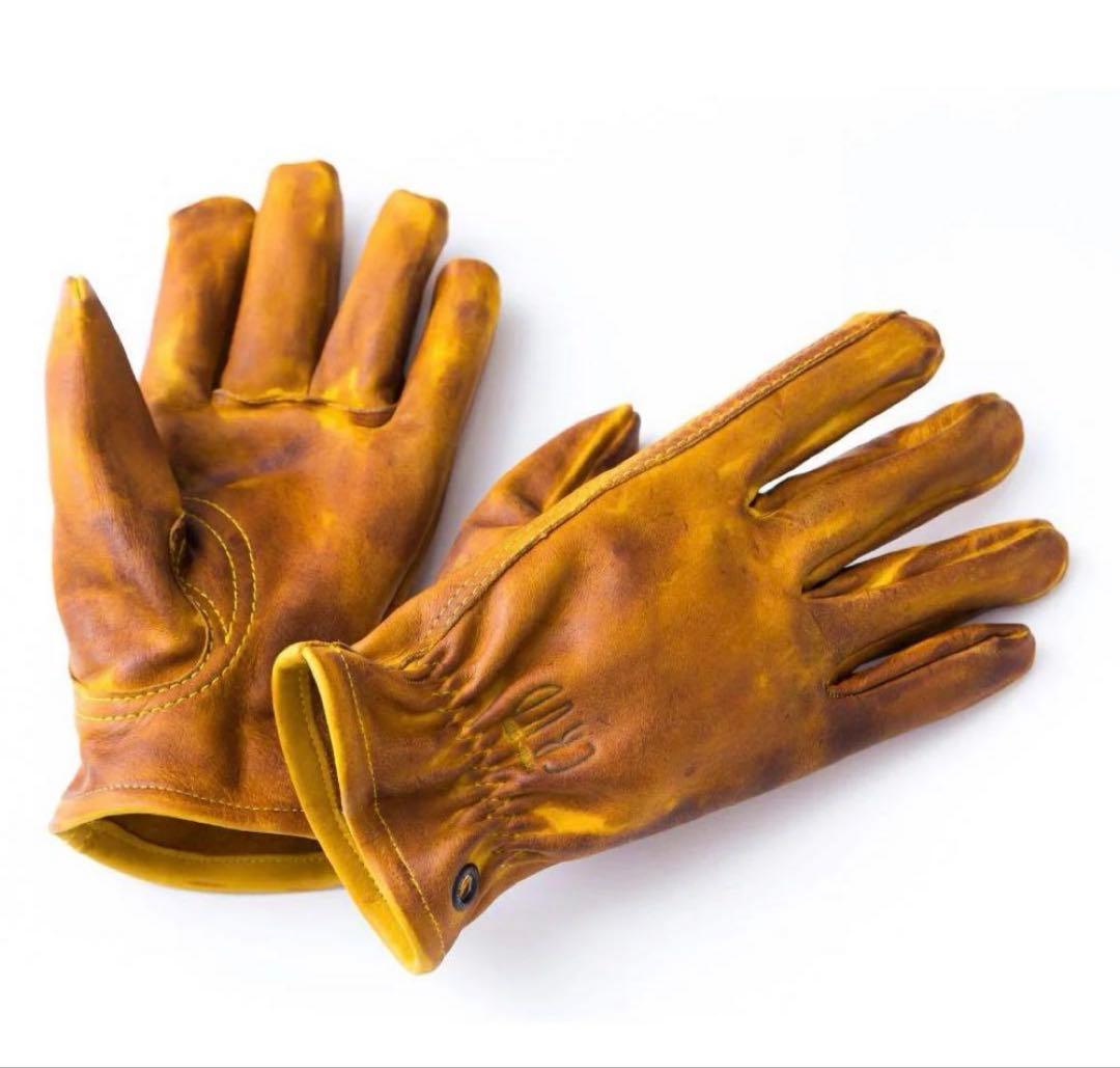 GJORA GLOVES アウトドア　レザーグローブMサイズ