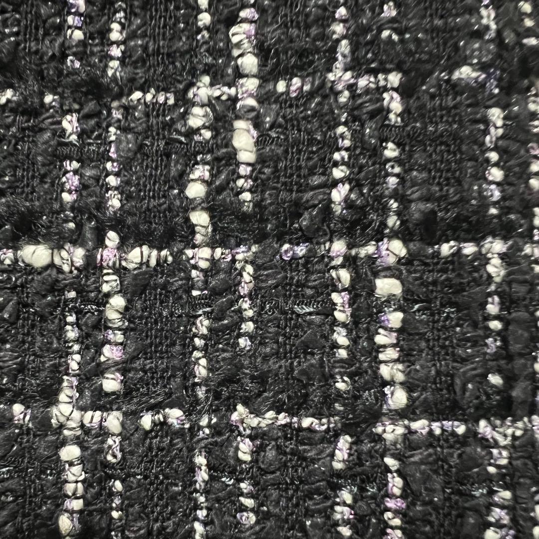 theory luxe 25SS 完売 ノーカラー ツイードジャケット